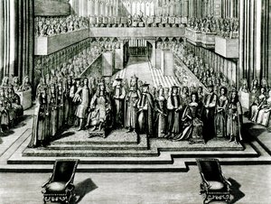 The Enthroning of King James II and Queen Mary